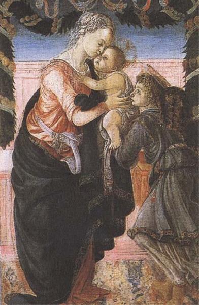 Sandro Botticelli Madonna and CHild with an Angel oil painting picture